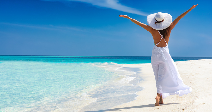 Woman on Cruise Vacation in Caribbean