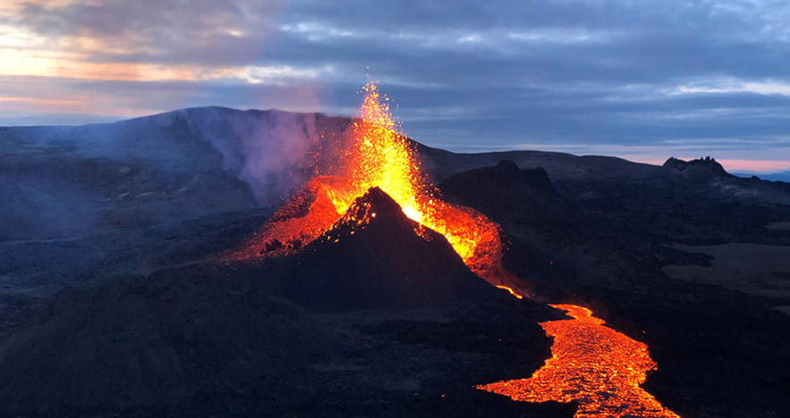 Iceland Trip Review Bryan Leibman Image of Erupting Volcano