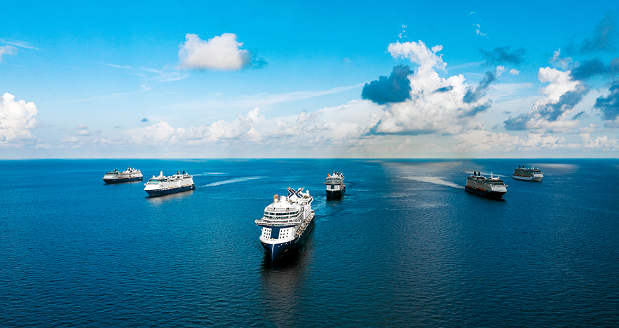 Celebrity Edge Fleet Aerial View