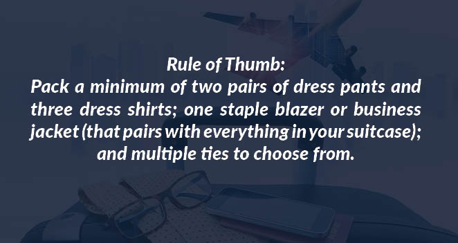 Quote rule of thumb for packing tips for men